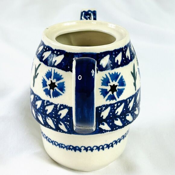 HANDMADE Polish Wiza Boleslawiec Pottery Stacking Teapot Only - No cup - Picture 6 of 7
